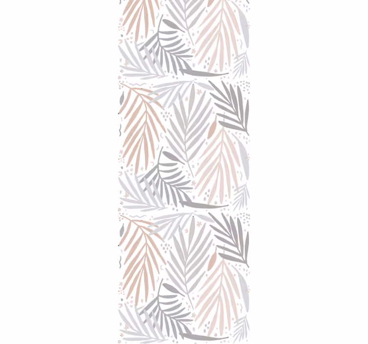 Tapete blätter in grau und beige arrangement - TenStickers