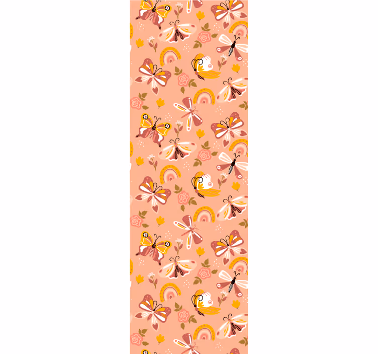 Tapete Schmetterling schmetterling flora muster - TenStickers
