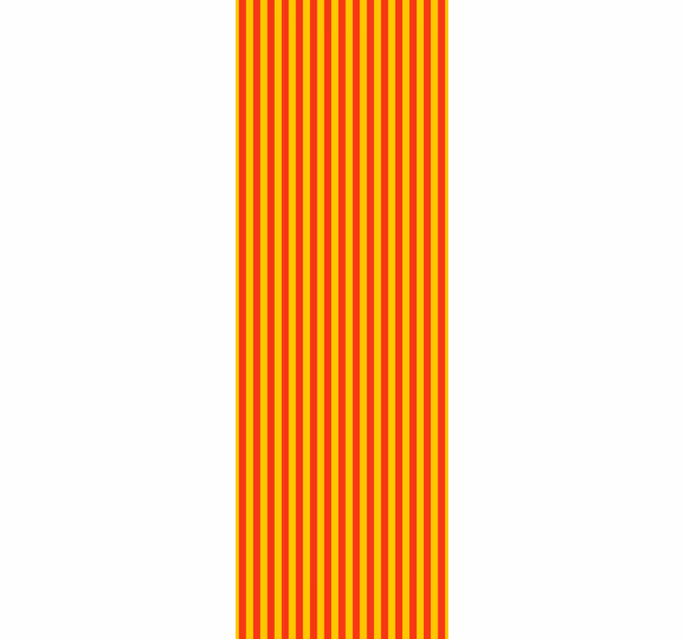 Gestreifte Tapete Orange und rote horizontale Streifen - TenStickers