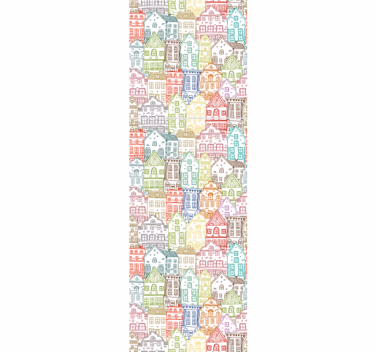 Tapete Städte stadthaus-muster - TenStickers