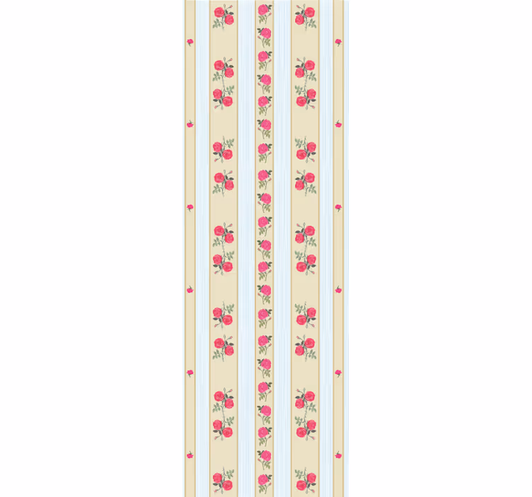 Gestreifte Tapete florale gestreifte eleganz - TenStickers