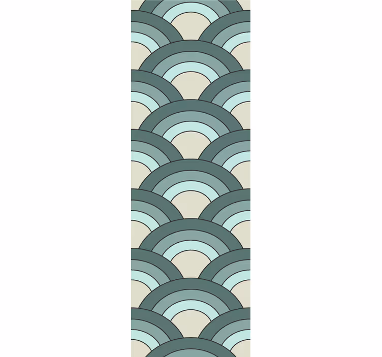 Tapete geometrisch halbkreis-muster - TenStickers