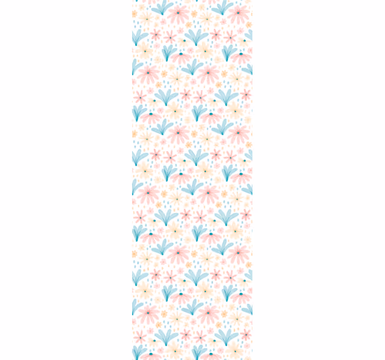 Tapete Jugendzimmer Pastellfarbenes blumenmuster - TenStickers