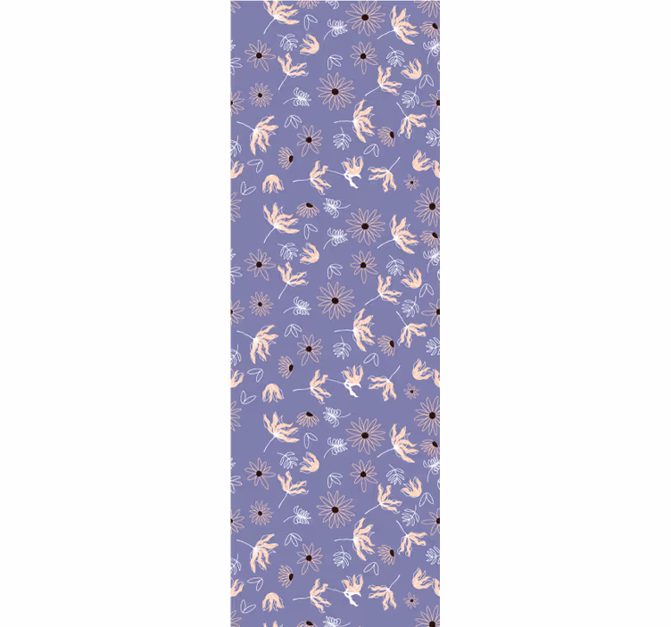 Blumentapete blumen-blattmuster - TenStickers