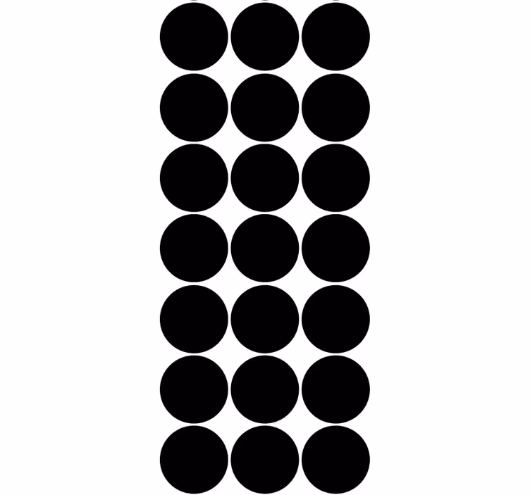 Tapete Kreise schickes schwarzes kreismuster - TenStickers