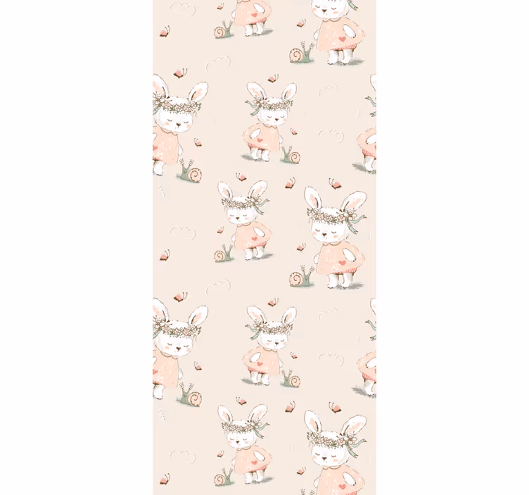 Tapete Babyzimmer mythisches hasenmotiv - TenStickers