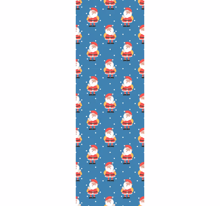 Weihnachtstapete mit fröhlichen weihnachtsmann-mustern - TenStickers
