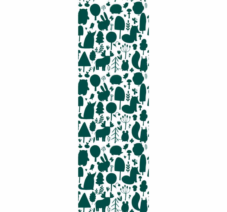 Tapete Natur wald fauna silhouetten - TenStickers