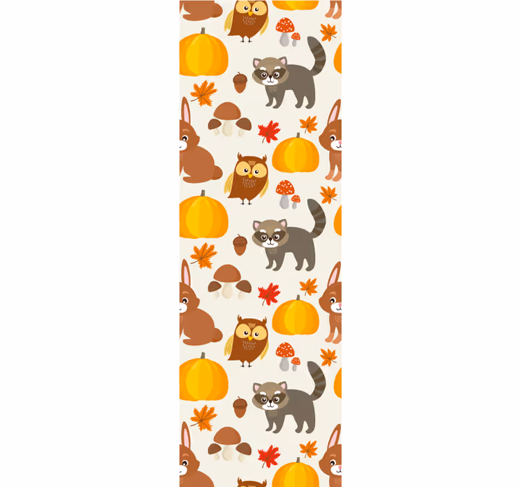 Tapete Tiere herbst fauna muster - TenStickers