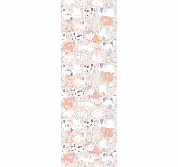 Tapete Tiere wandbild mit verspielten welpen - TenStickers