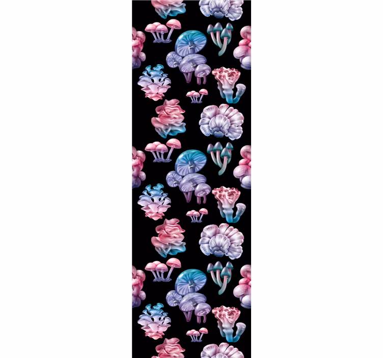 Tapete Kunst blumen pilz fantasie - TenStickers