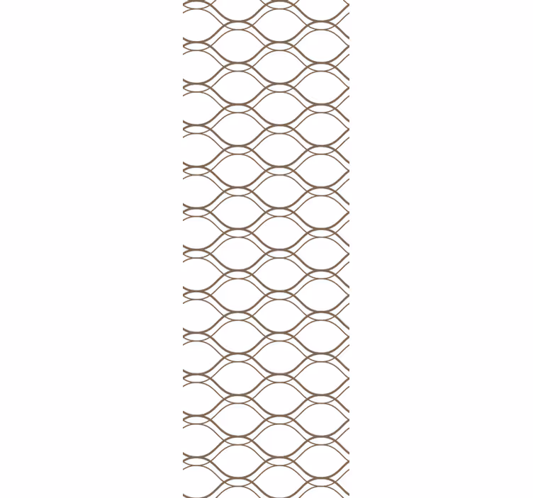 Tapete Küche Braunes geometrisches wellenmuster - TenStickers