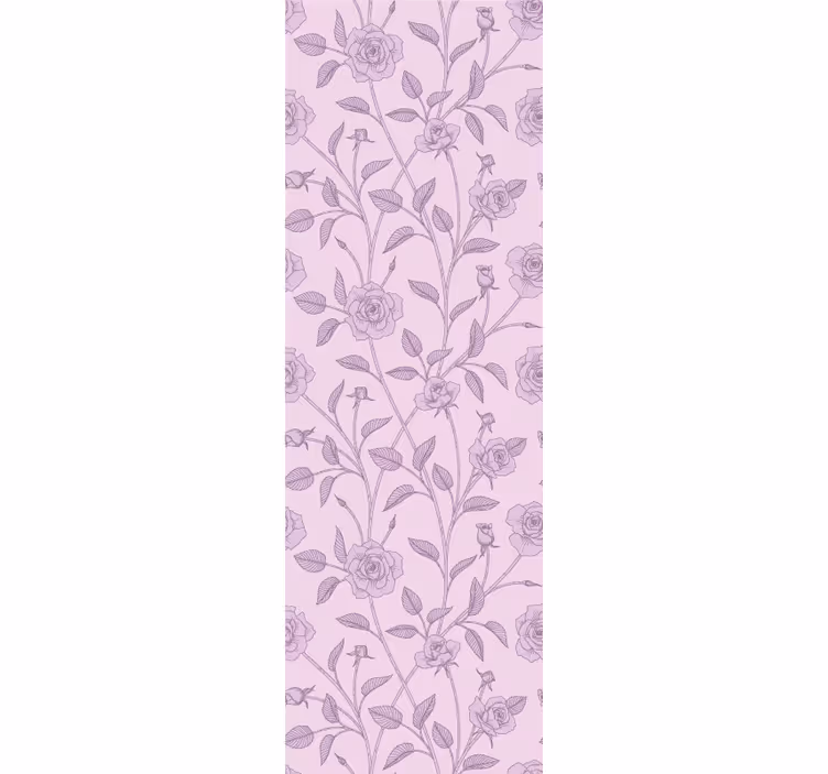 Blumentapete lavendel blumenmuster - TenStickers