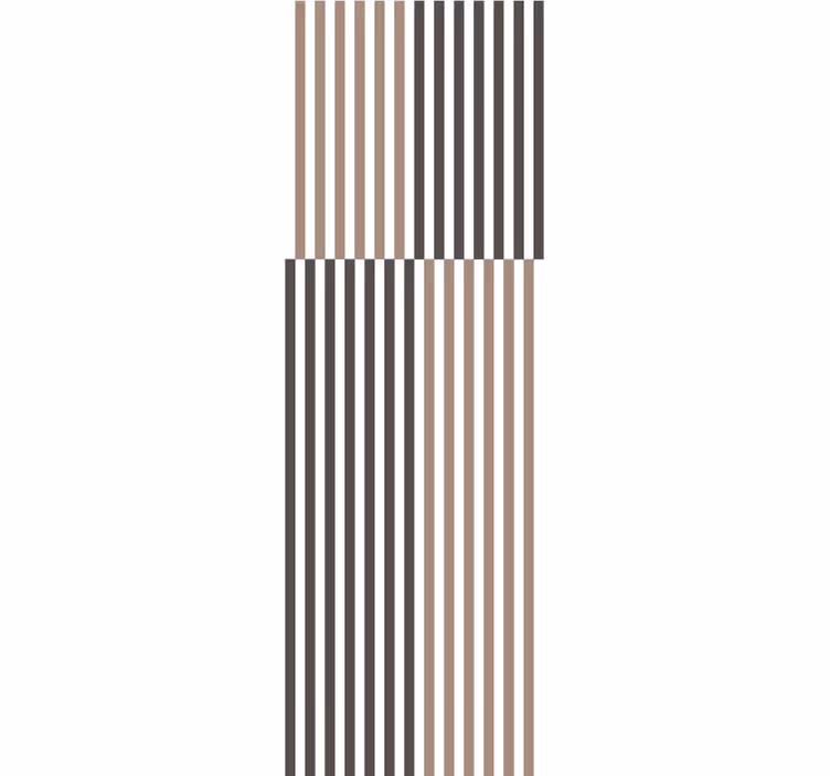 Gestreifte Tapete stilvolles design in beige und braun - TenStickers