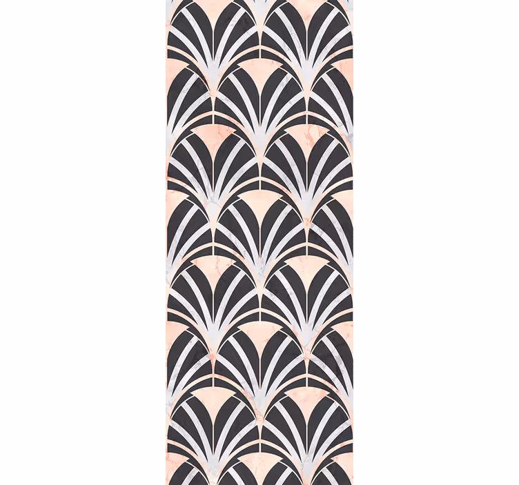 Ornament tapete im art déco fächerdesign - TenStickers