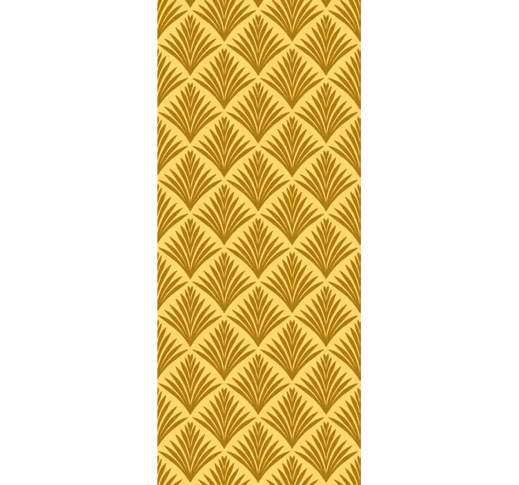 Fliesen Tapeten Art deco goldene blätter - TenStickers