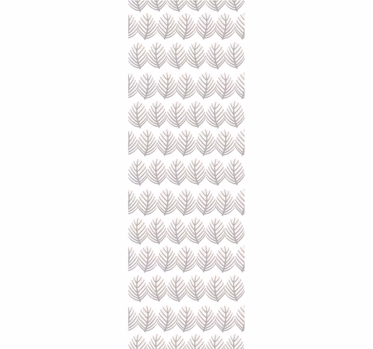 Tapete Blätter einfaches graues muster - TenStickers