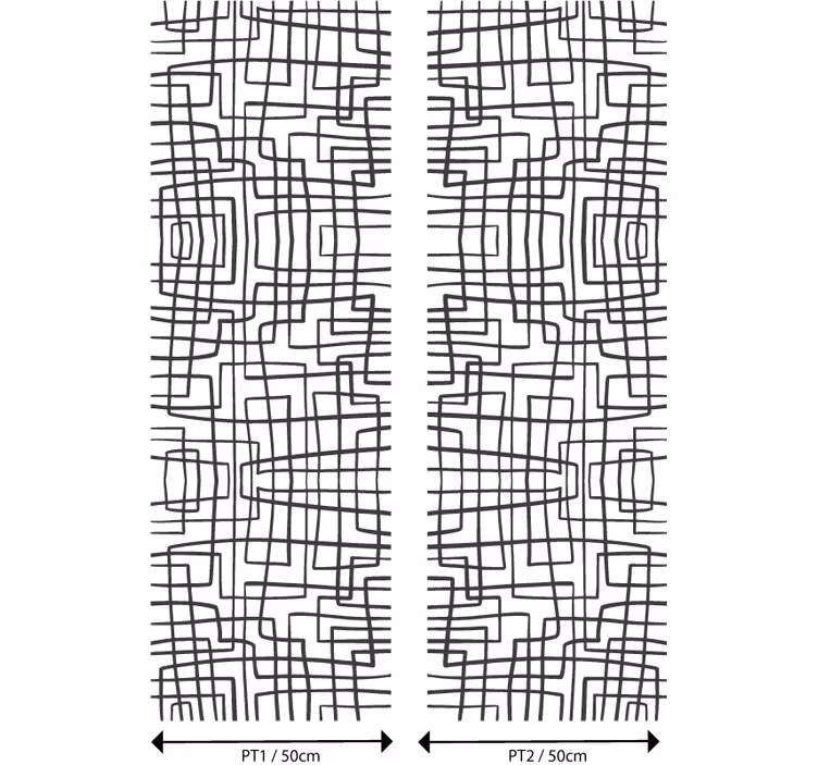 Tapete Esszimmer abstraktes linienmuster - TenStickers