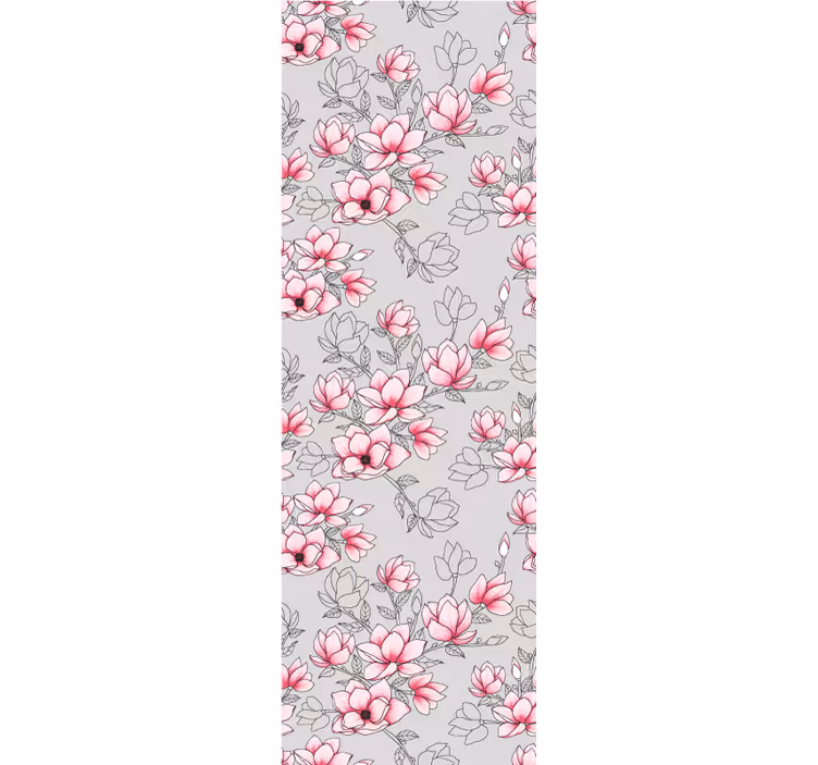 Blumentapete blumenmuster mit magnolien - TenStickers