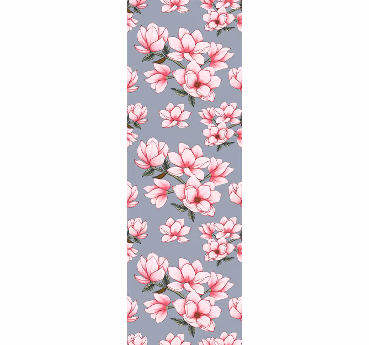 Blumentapete magnolienrosa muster - TenStickers