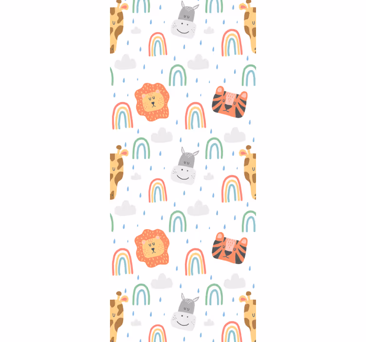 Tapete Babyzimmer safaritiere - TenStickers