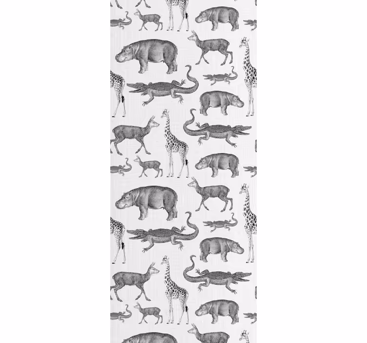 Tapete tiere motiv tropen grau - TenStickers