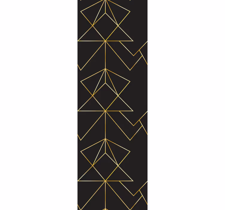 Tapete Natur Schwarze und goldene elegante linien - TenStickers