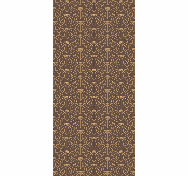 Tapete florale Ornamente braunes stilisiertes muster - TenStickers