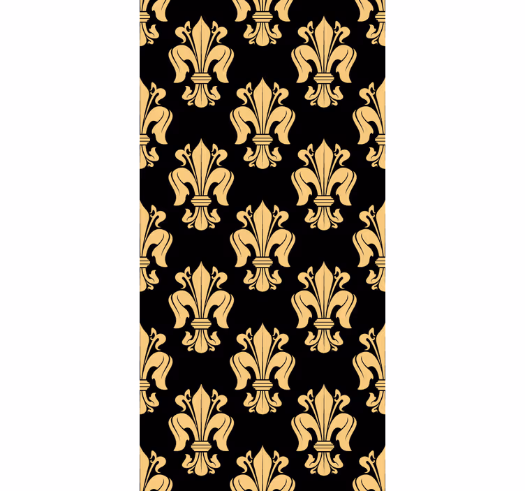 Barock tapete mit elegantem fleur-de-lis muster - TenStickers