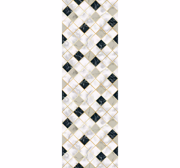 Marmor tapete im eleganten diamantmuster - TenStickers