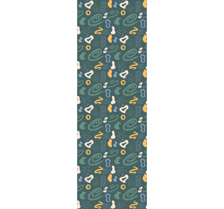 Tapete geometrisch muster aus gebogenen formen - TenStickers