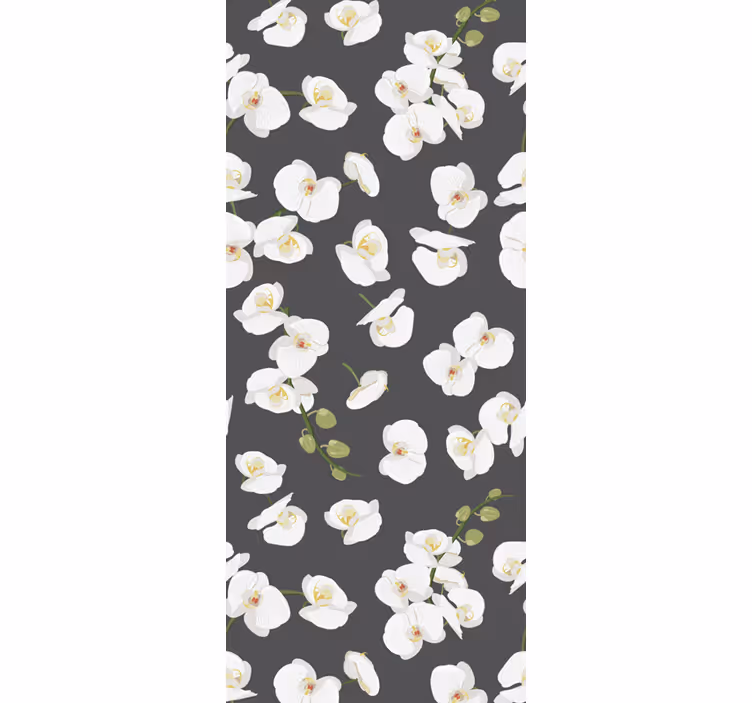 Pflanzen Tapete Weiße orchideen - TenStickers