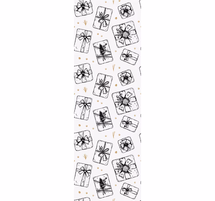 Weihnachtstapete geschenk-bogen-muster - TenStickers