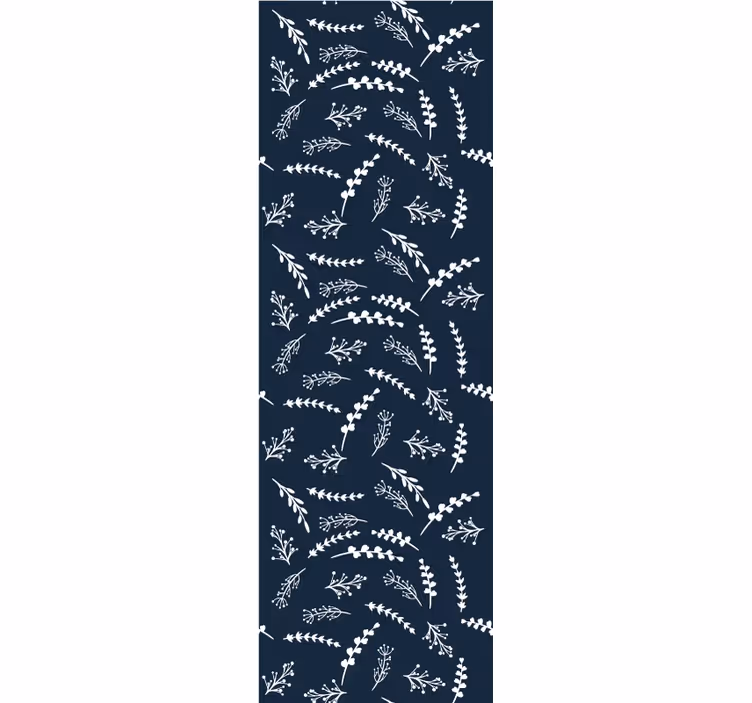 Tapete blätter zartes blaues muster - TenStickers