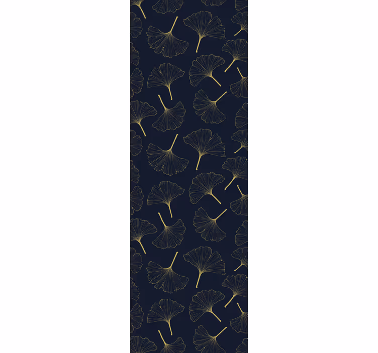 Moderne Tapete 3D goldene ginkgoblätter - TenStickers