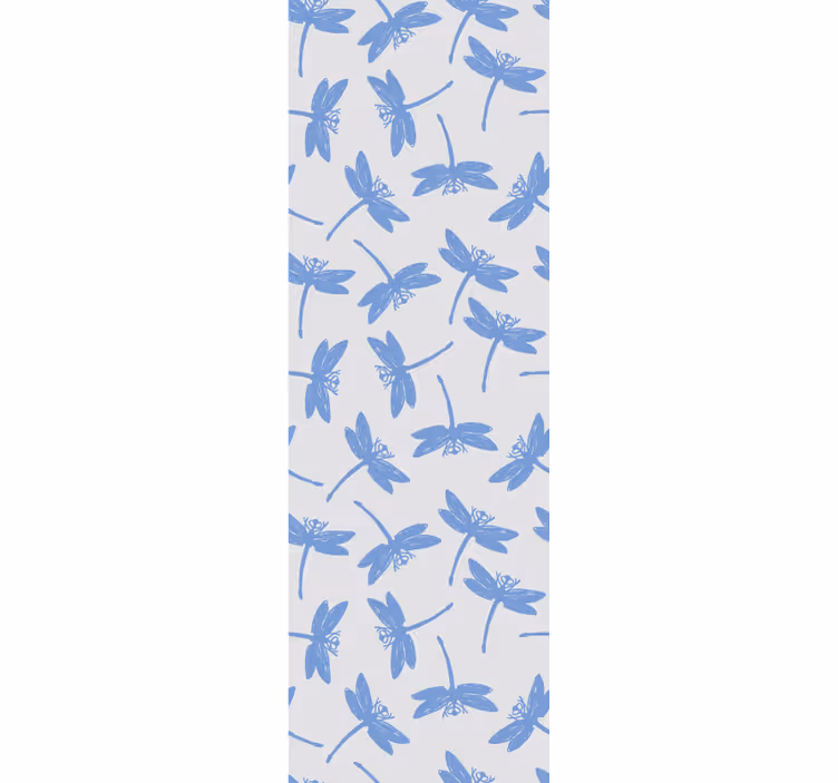 Tiere Tapete blaues libellenmuster - TenStickers