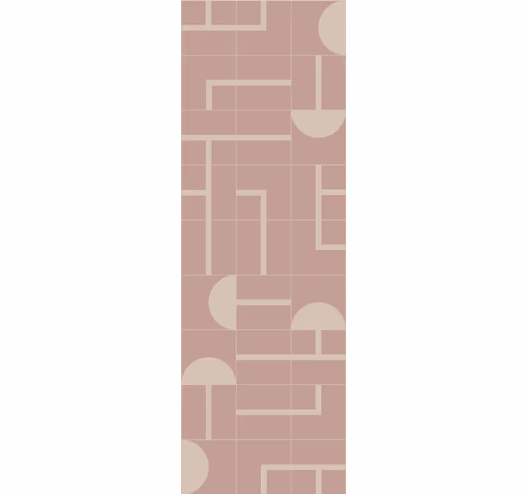 Tapete geometrisch beige weiche formen - TenStickers