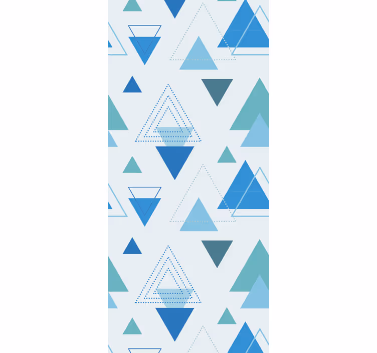 Tapete dreiecke in modernen blauen formen - TenStickers