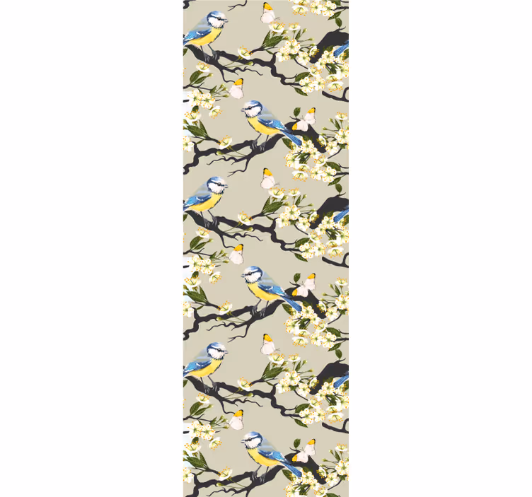 Tapete Vögel blaumeisenzweige - TenStickers