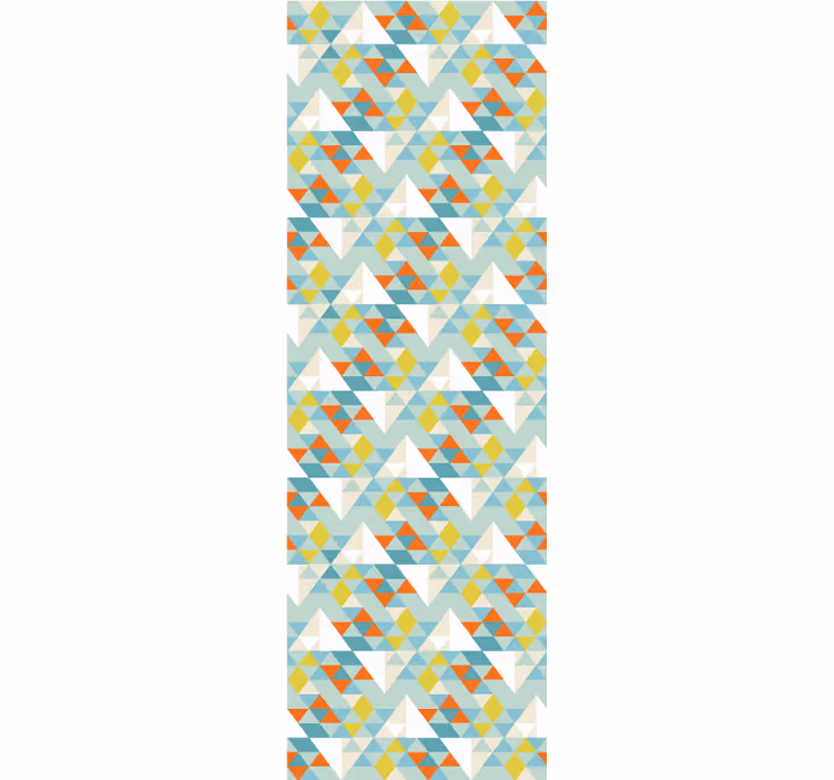 Tapete Dreiecke blaues abgerundetes motiv - TenStickers