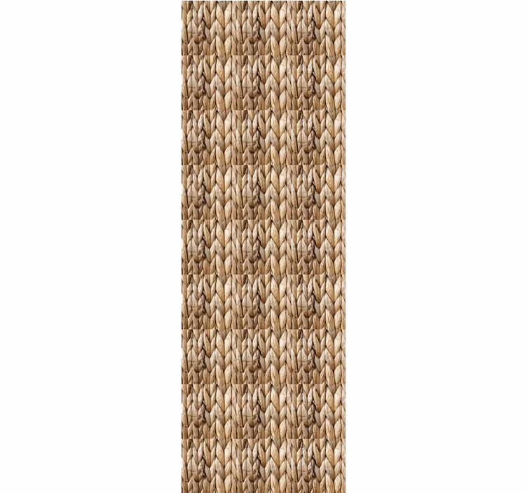 Texturtapeten Handgefertigtes jute-quadrat-muster - TenStickers