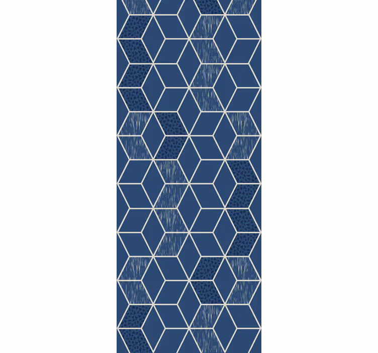 Tapete Wohnzimmer blaue wabenform - TenStickers