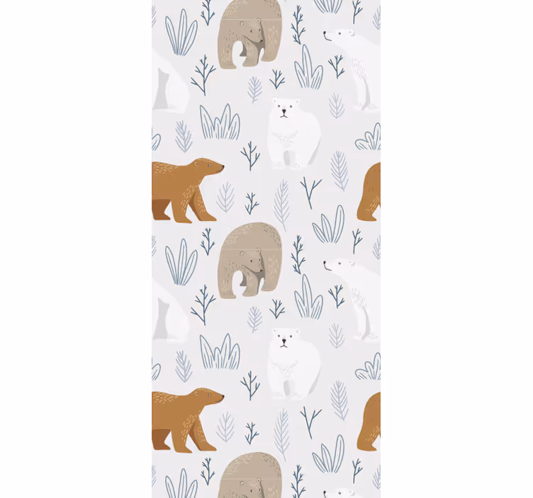 Tapete tiere mit braun- und eisbär-muster - TenStickers