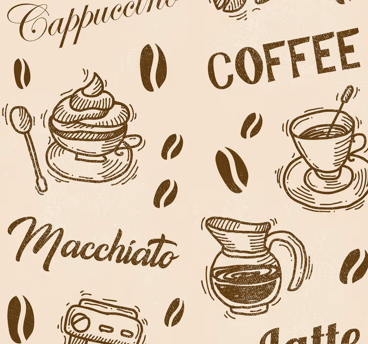 Tapete Küche kaffeesorten design - TenStickers