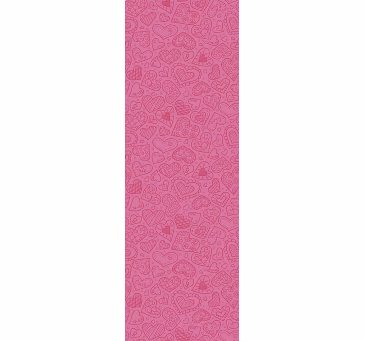Tapete Rosa bezaubernde herzformen - TenStickers