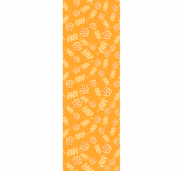 Tapete florale Ornamente gelbe leuchtende zweige - TenStickers