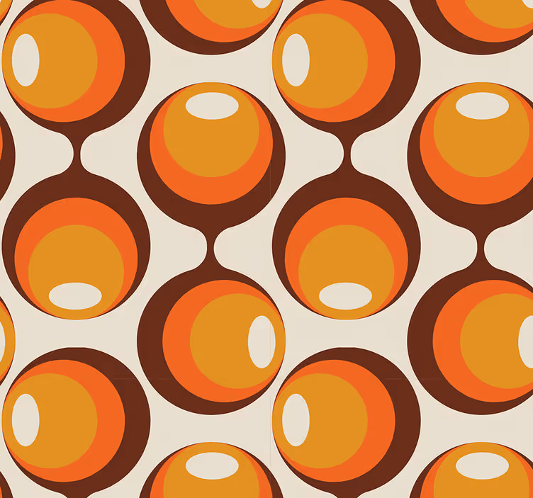 Weitere Vintage Tapeten halblängliche form, design 70er - TenStickers