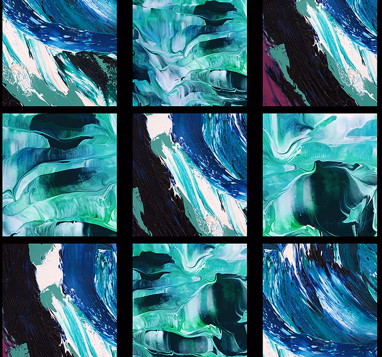 Abstrakt tapete blauer Schatz - TenStickers