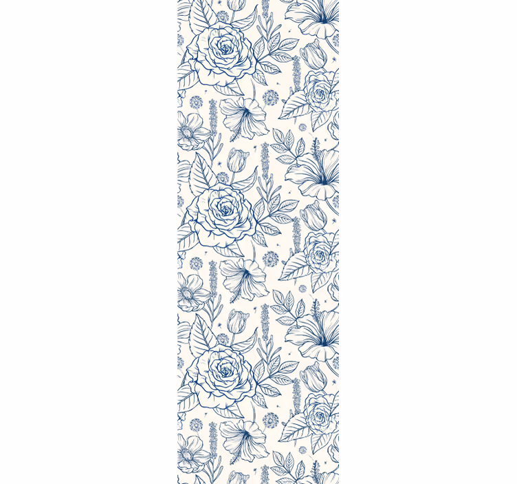 Pflanzen Vliestapete Delfter blaue blume - TenStickers