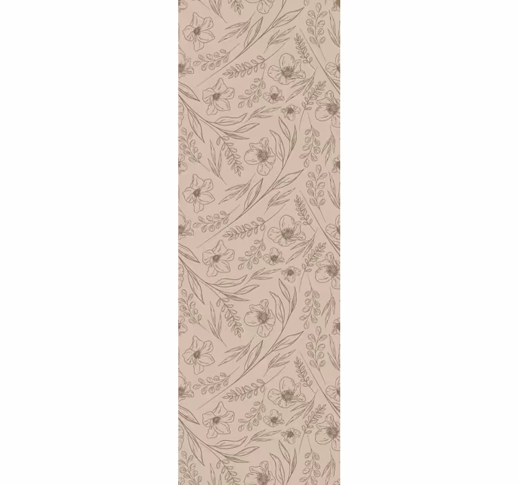 Blumentapete taupe geblümt - TenStickers